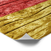 Deutsche Holzflagge Poster (Ecke)