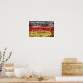 Deutsche Holzflagge Poster (Küche)