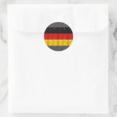 Deutsche Holzflagge Runder Aufkleber (Tasche)