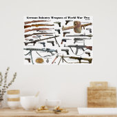 Deutsche Infanteriewaffen des Zweiten Weltkriegs Poster (Küche)