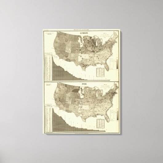 Deutsche, Iren Leinwanddruck (Vorderseite)