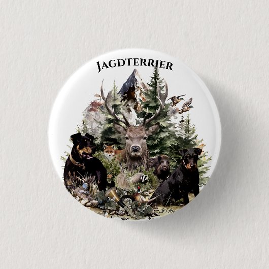 Deutsche Jagdterrier Button (Vorderseite)