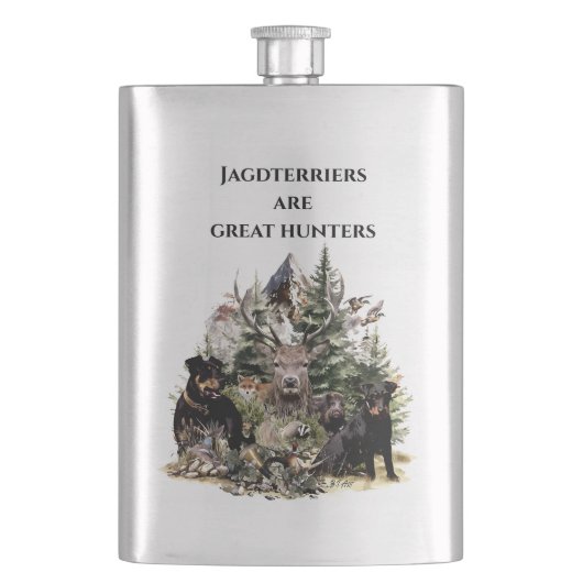 Deutsche Jagdterrier Flachmann (Vorderseite)