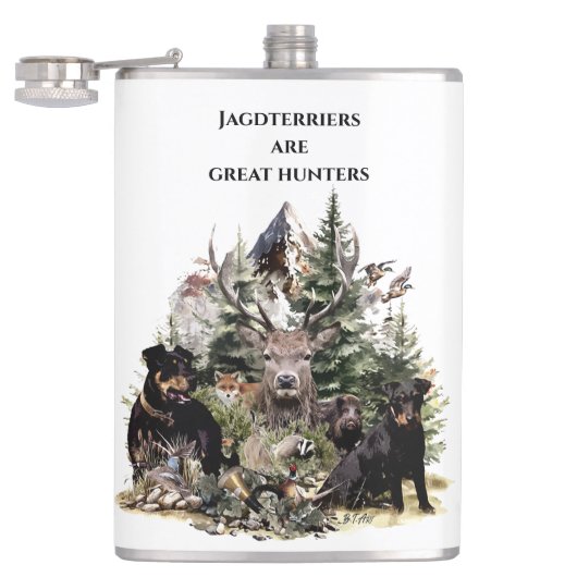 Deutsche Jagdterrier Flachmann (Geöffnet)