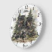 Deutsche Jagdterrier Große Wanduhr (Winkel)