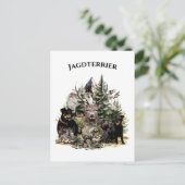 Deutsche Jagdterrier Postkarte (Stehend Vorderseite)