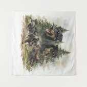 Deutsche Jagdterrier Wandteppich (Vorderseite (Horizontal))
