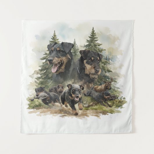 Deutsche Jagdterrier Wandteppich (Vorderseite)