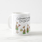 Deutsche Kakerlaken auf Oktoberfest Kaffeetasse (Vorderseite Links)