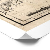 Deutsche Karte der China mit Guangdong und Macao 1 Poster (Ecke)