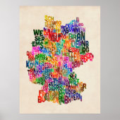 Deutsche Karte Poster (Vorne)