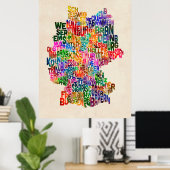 Deutsche Karte Poster (Heimbüro)