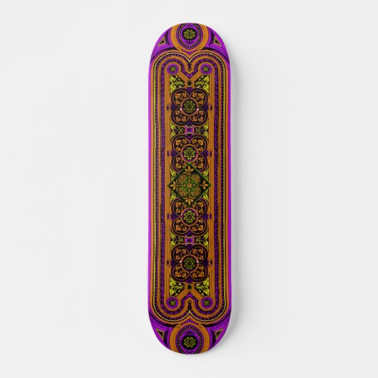 Deutsche Kathedrale verkleidete Glasfenster Grafik Skateboard (Vorne)