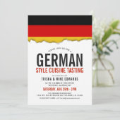 deutsche Küche | Party Flag Weißer Einladung (Stehend Vorderseite)
