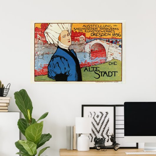 Deutsche Kunsthandwerksmesse Dresden 1896 Poster (Heimbüro)
