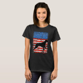 Deutsche Kurz-haarige Pointer Dog Silhouette Ameri T-Shirt (Vorne ganz)
