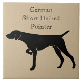 Deutsche Kurze Hair Pointer Dog Silhouette Fliese