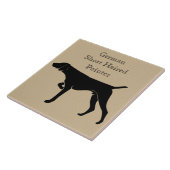Deutsche Kurze Hair Pointer Dog Silhouette Fliese (Seite)