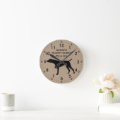 Deutsche Kurze Hair Pointer Dog Silhouette Runde Wanduhr (Zuhause)