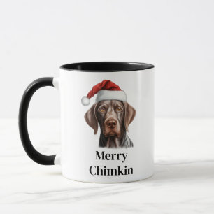 Deutsche Kurze Hair Pointer Weihnachtsmannmütze We Tasse