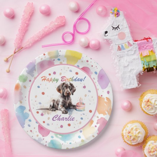 Deutsche Kurzfarbpapier-Platte Pappteller (Party)