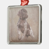 Deutsche Kurzhaarige Poppy Poster Ornament Aus Metall (Links)