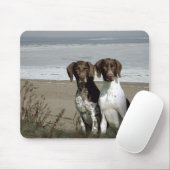 Deutsche kurzhaarige Zeiger auf dem Strand Mousepad (Mit Mouse)