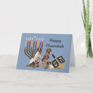 Deutsche kurzhaariger Zeiger Chanukah Karte