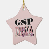 Deutsche kurzhaariger Zeiger DIVA Keramikornament (Links)