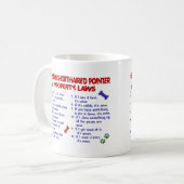 DEUTSCHE KURZHAARIGER ZEIGER Eigentums-Gesetze 2 Kaffeetasse (Vorderseite Links)