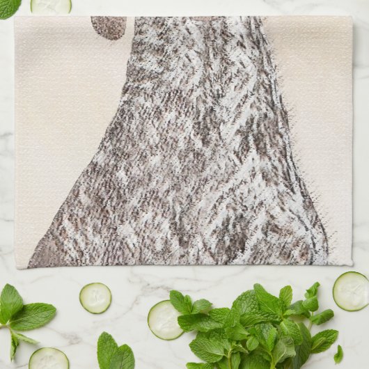 Deutsche kurzhaariger Zeiger-Malerei - Hundekunst Geschirrtuch (Gefaltet)