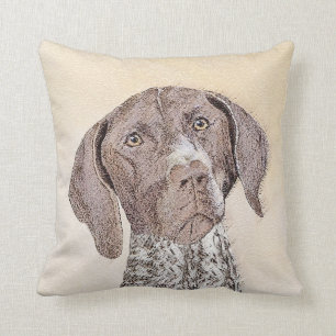 Deutsche kurzhaariger Zeiger-Malerei - Hundekunst Kissen