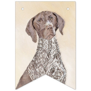 Deutsche kurzhaariger Zeiger-Malerei - Hundekunst Wimpelkette