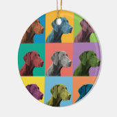 Deutsche kurzhaariger Zeiger-Pop-Art-Verzierung Keramik Ornament (Links)