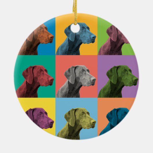 Deutsche kurzhaariger Zeiger-Pop-Art-Verzierung Keramik Ornament (Hinten)