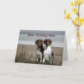 Deutsche kurzhaariger Zeiger-Strand-Gruß-Karte Karte (Gelbe Blume)