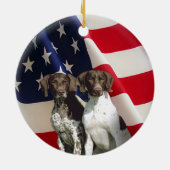 Deutsche kurzhaariger Zeiger-Verzierung Keramikornament (Hinten)