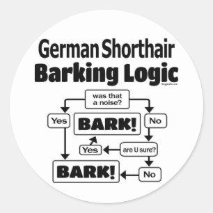 Deutsche Kurzhaarklogik Runder Aufkleber