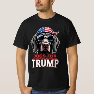 Deutsche Kurzhunde für Trump USA Flag T-Shirt