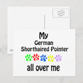 Deutsche Kurzläufer-Design Postkarte (Vorne/Hinten)