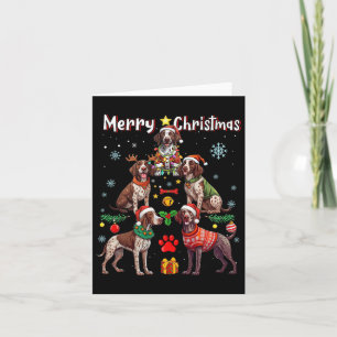 Deutsche Kurzläufer Hunde frohe Weihnachten Tr Karte