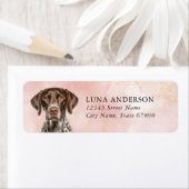 Deutsche Kurzläufer-Rücksendeadressen-Aufkleber (Insitu)