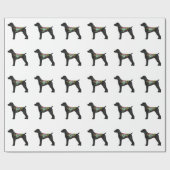 Deutsche Kurzläufige Pointer Boho Silhouette Geschenkpapier (Flach)