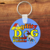 Deutsche Kurzpointer-Agility-Geschenke Schlüsselanhänger (Vorderseite)