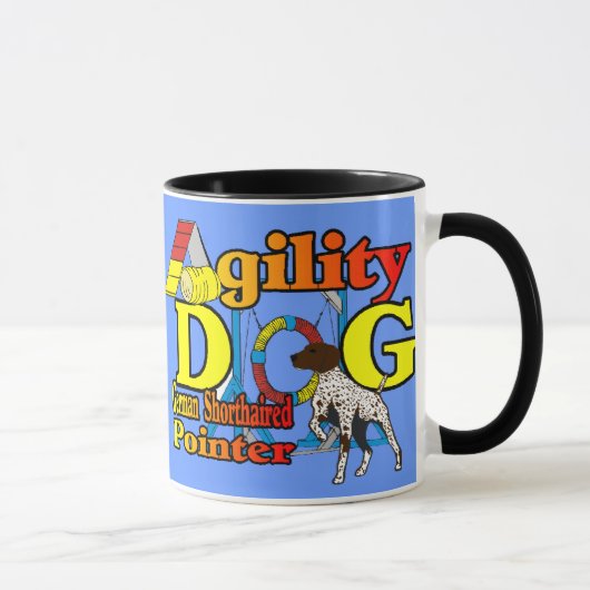 Deutsche Kurzpointer-Agility-Geschenke Tasse (Rechts)