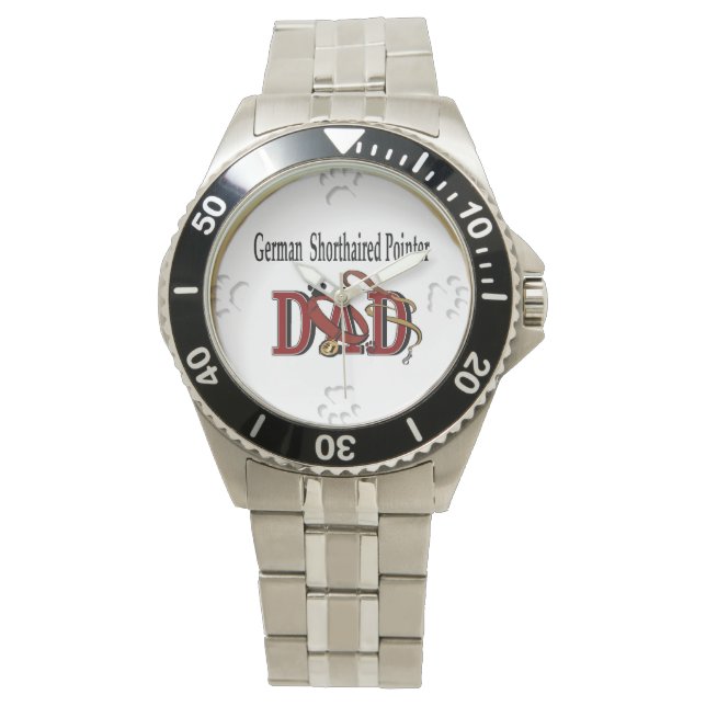 Deutsche Kurzpointer-Vater-Geschenke Armbanduhr (Vorderseite)