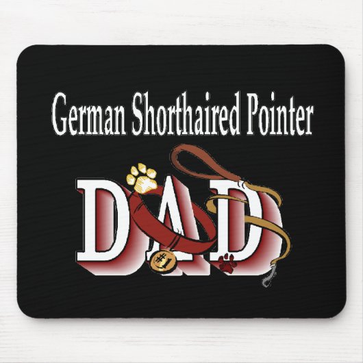 Deutsche Kurzpointer-Vater-Geschenke Mousepad (Vorne)