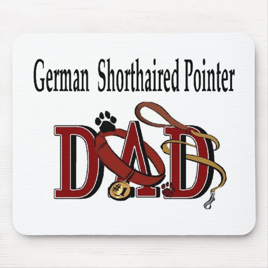 Deutsche Kurzpointer-Vater-Geschenke Mousepad (Vorne)