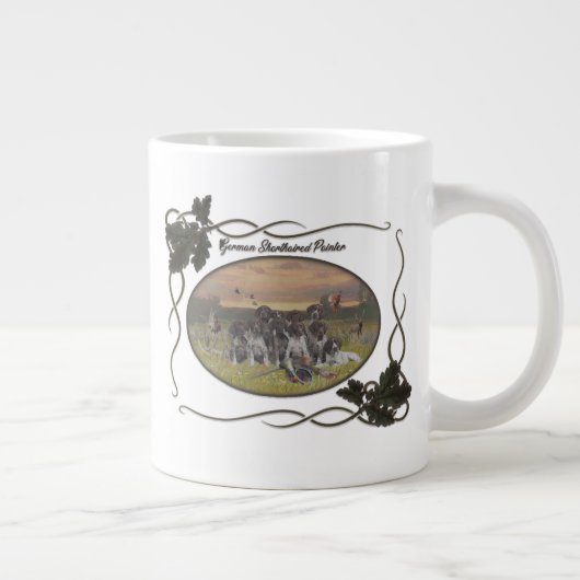 Deutsche Kurzpointer-Welpen Jumbo-Tasse (Rechts)