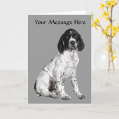 Deutsche Kurzpointer-Welppy-Grußkarte Karte (Gelbe Blume)